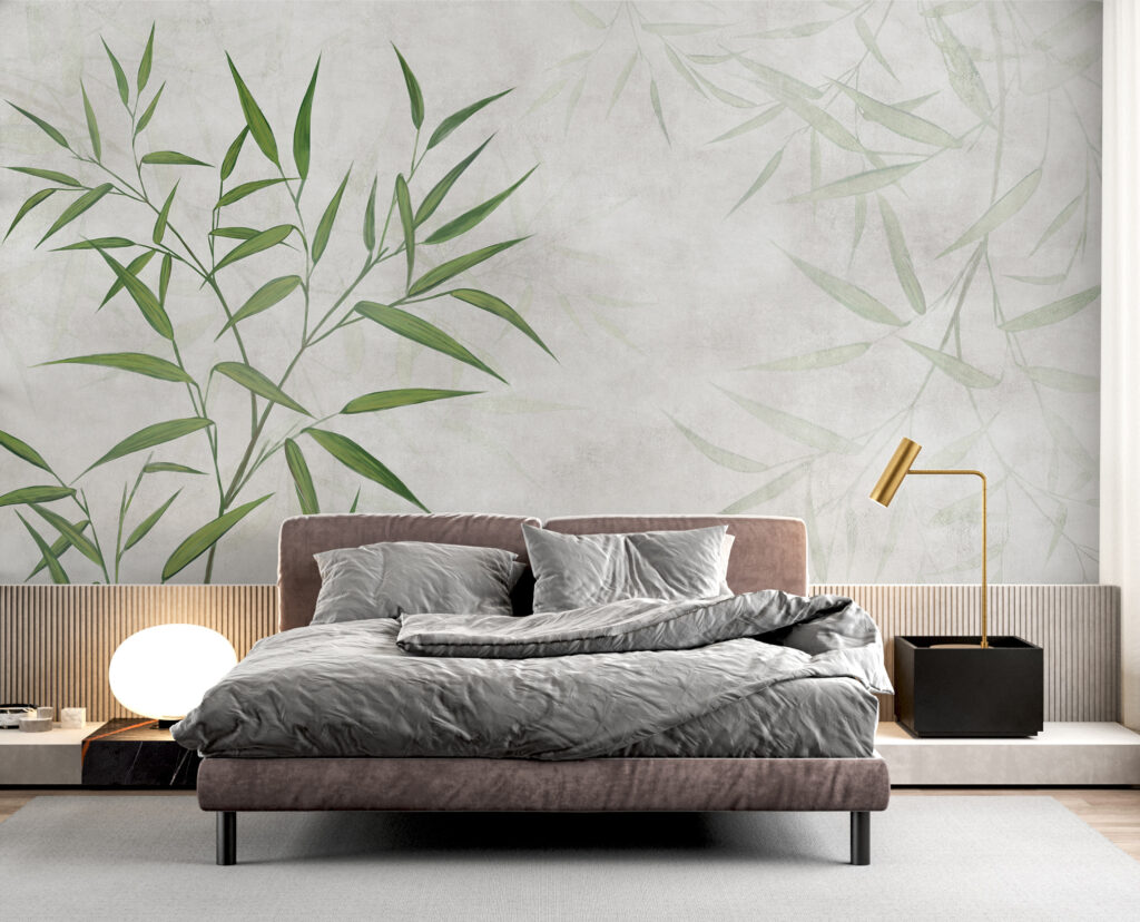 Green bamboo leaves — interior 1