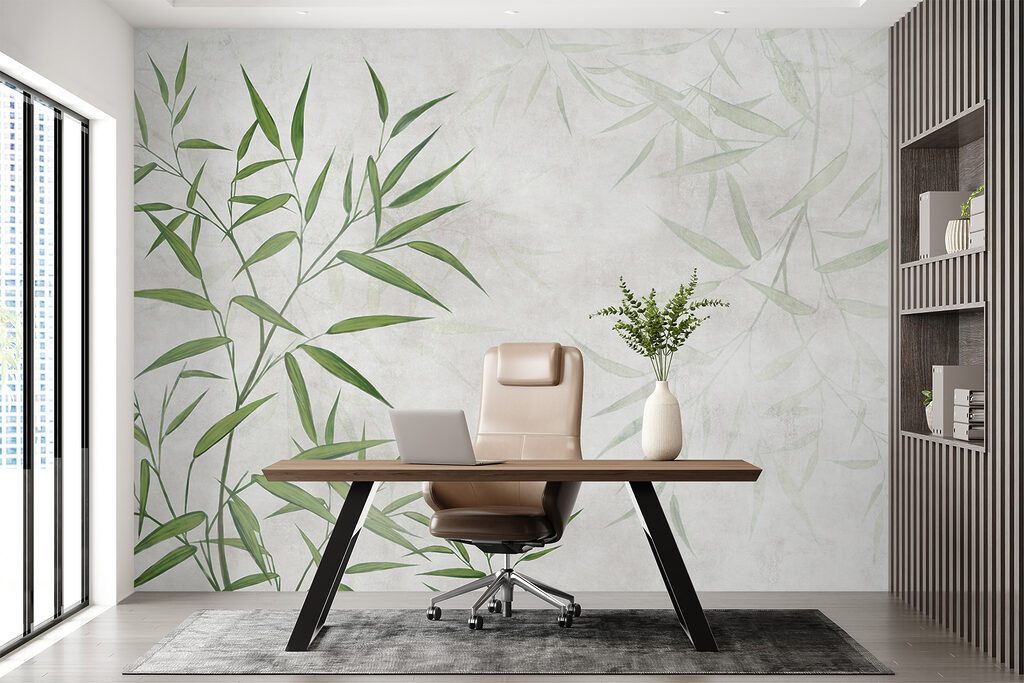 Green bamboo leaves — interior 8