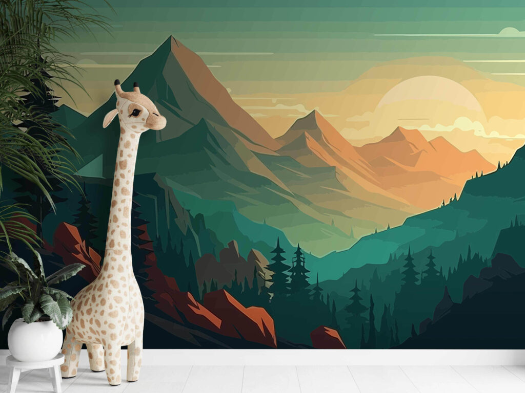 Mountains in flat colours — interior 3