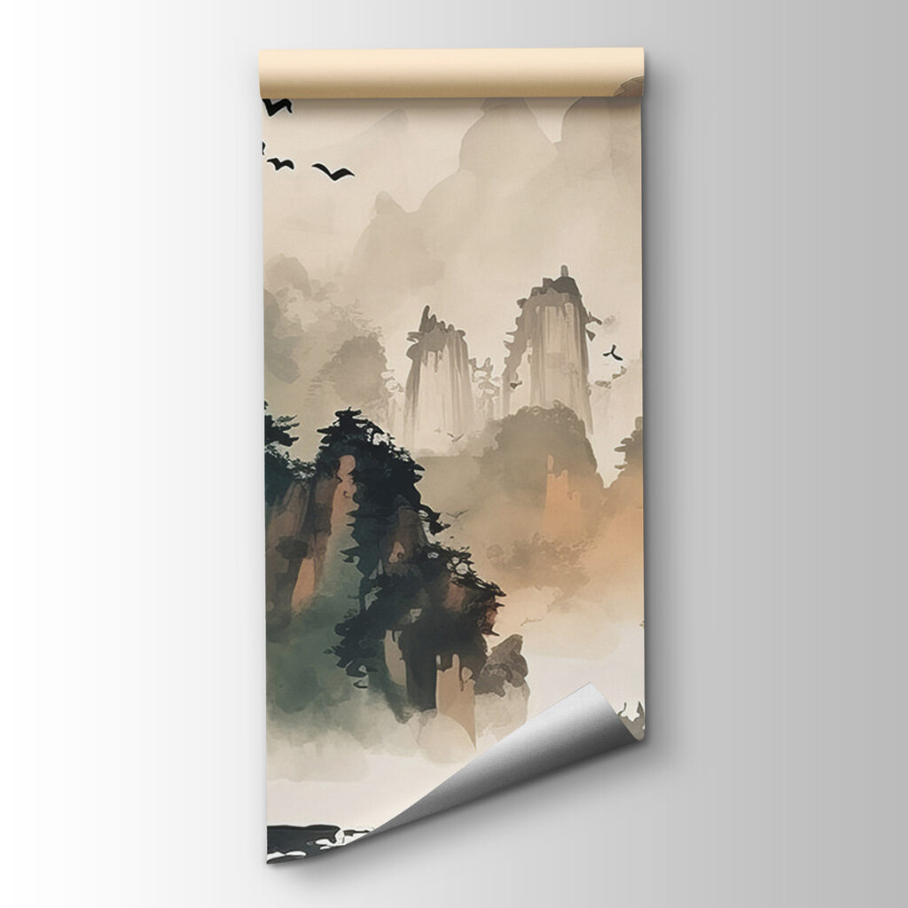 Boat among rock peaks — product view