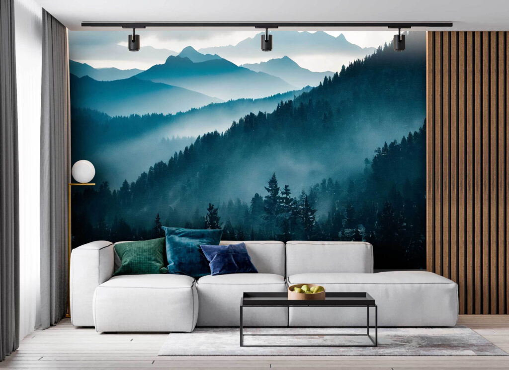 Mist on pine slopes — interior 1