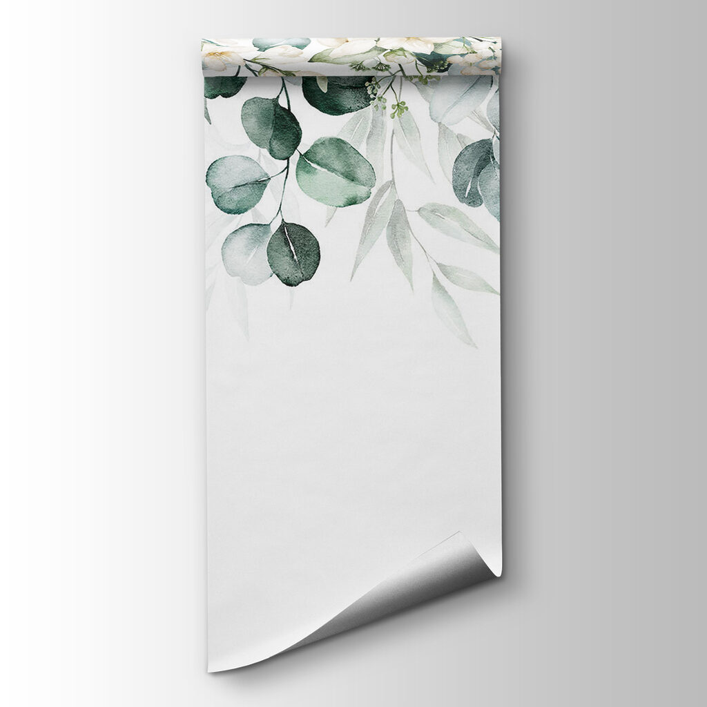 White flowers, hanging leaves — product view