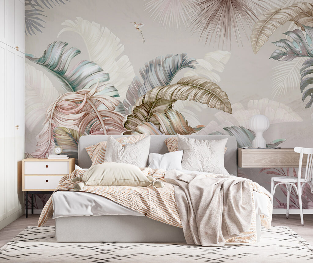 Small birds among leaves — interior 2