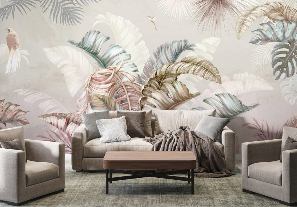 Small birds among leaves — interior 4