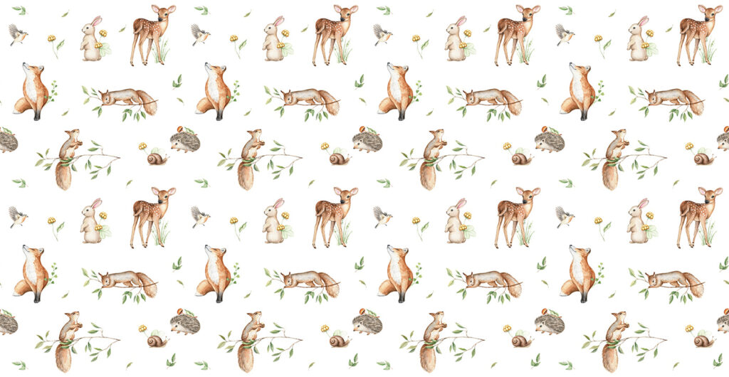 Small woodland animals — full design