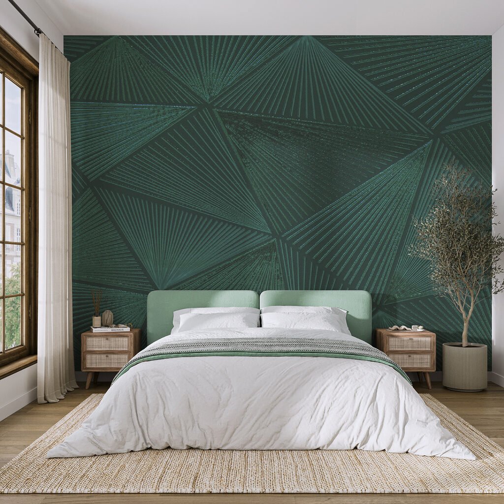 Green striped triangles — interior 2