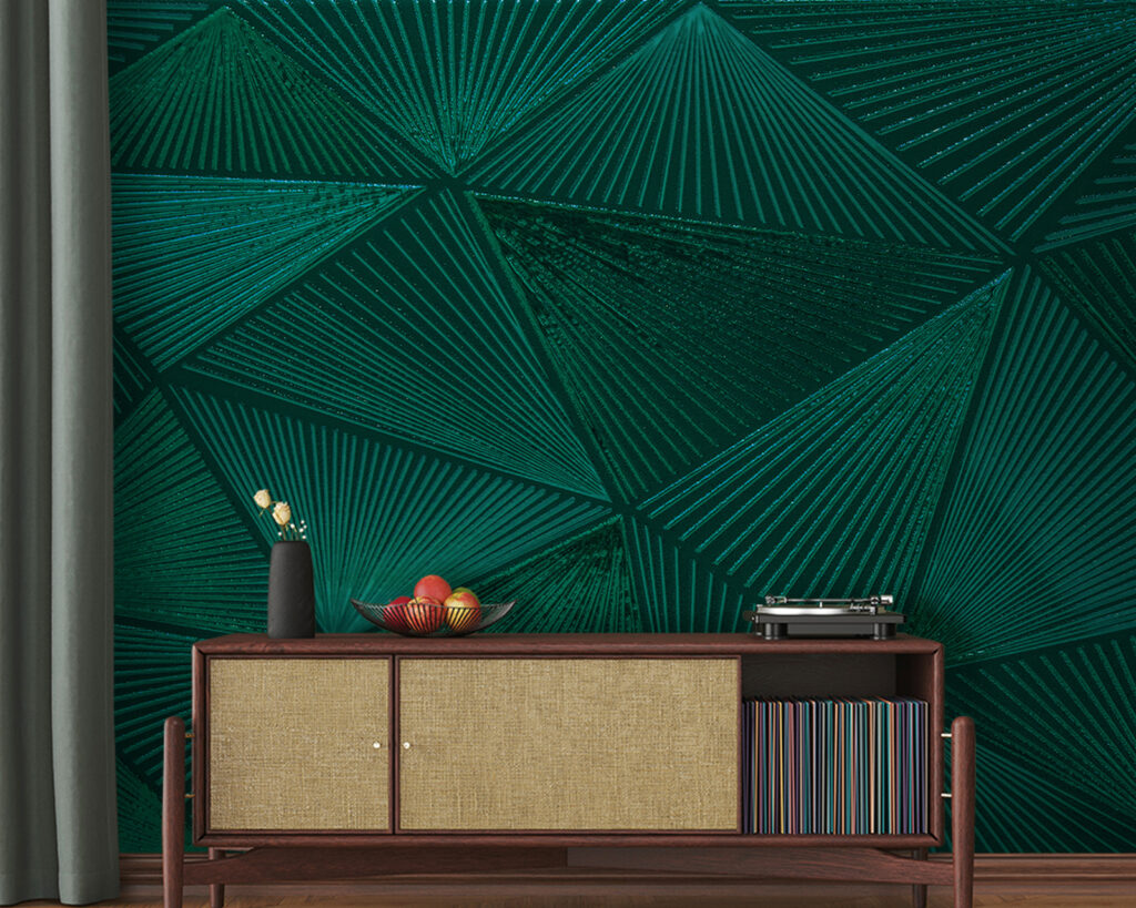 Green striped triangles — interior 1