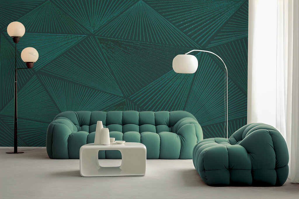 Green striped triangles — interior 3