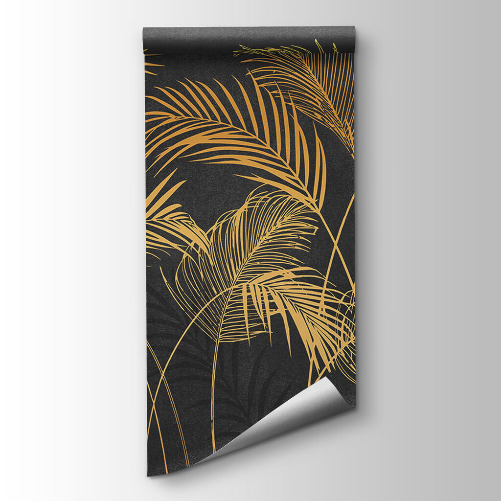 Gold palms on anthracite — product view
