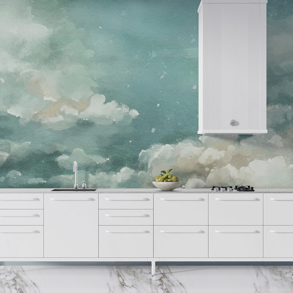 Clouds in turquoise sky — interior 4