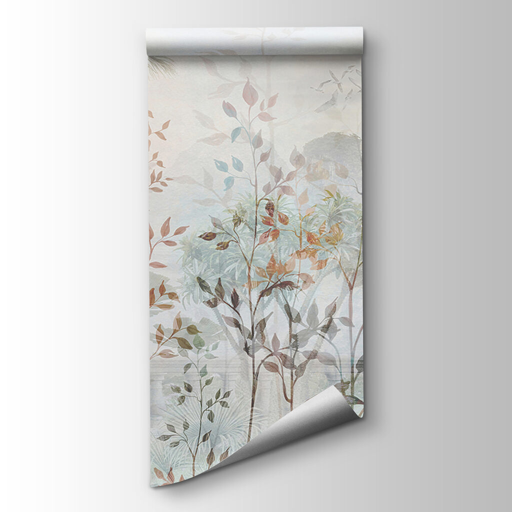 Leaves above distant palms — product view