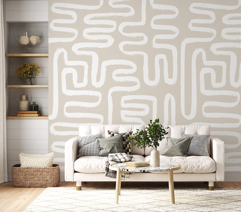 White maze lines — interior 1