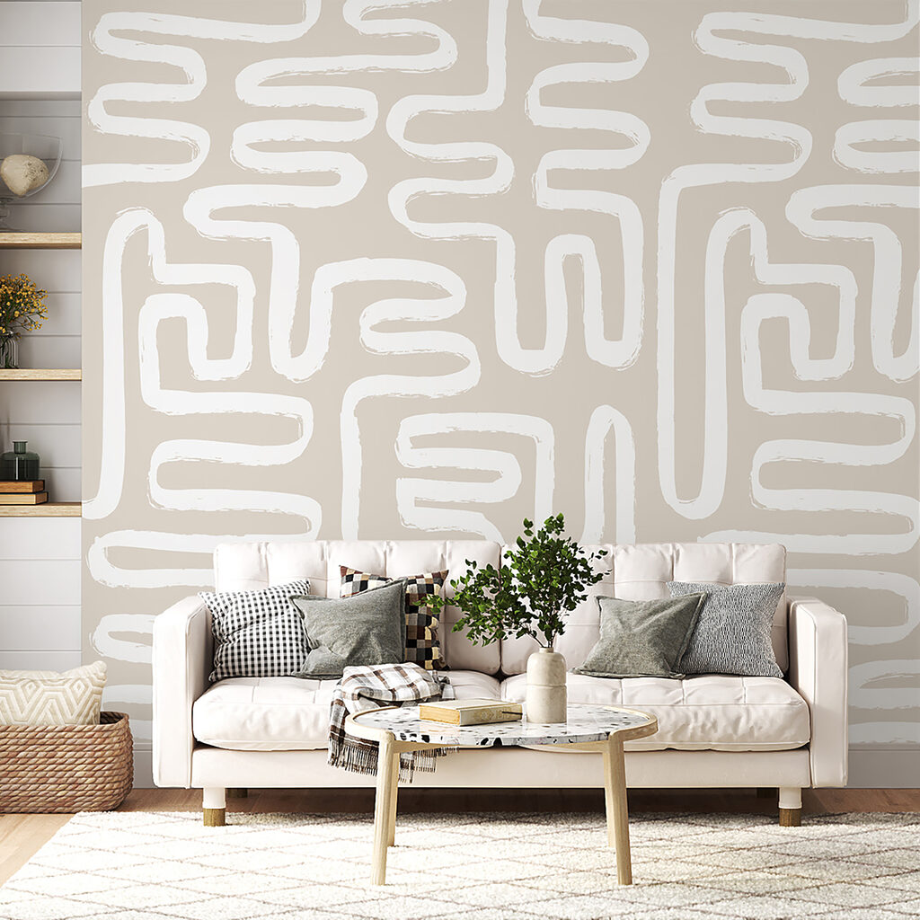 White maze lines — interior 7