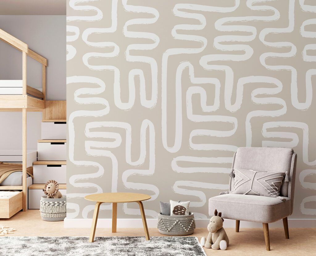White maze lines — interior 6