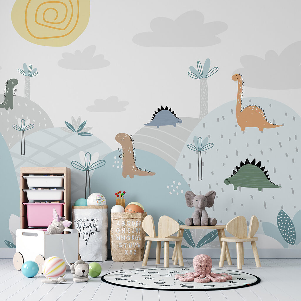 Dinosaurs by a volcano — interior 5