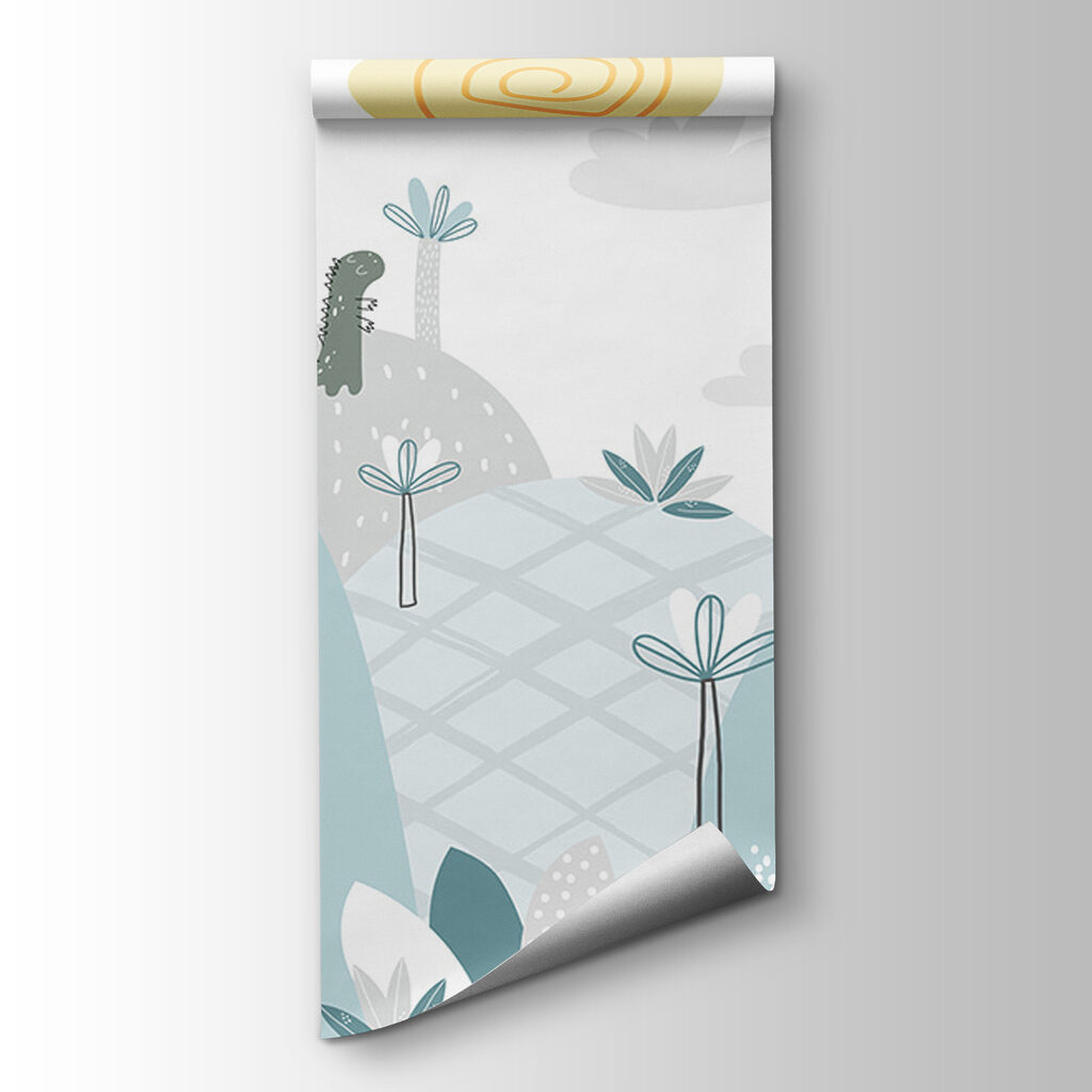 Dinosaurs by a volcano — product view