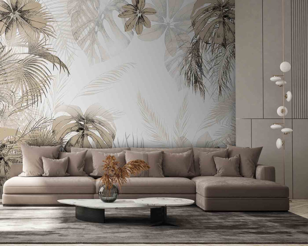 Tropical leaves, open centre — interior 3