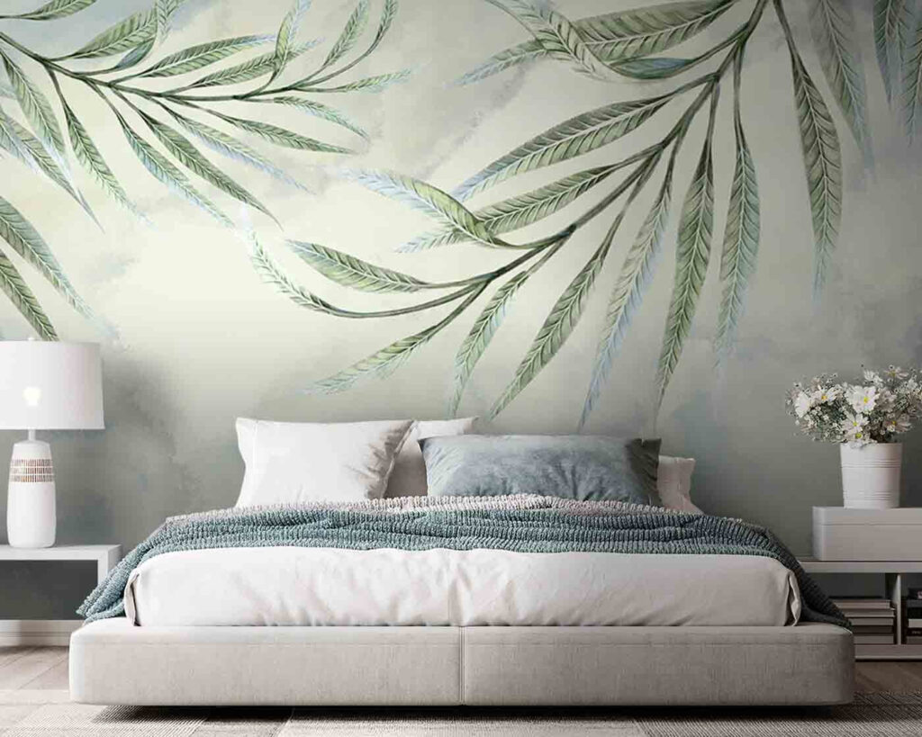 Hanging leaves on paint — interior 2