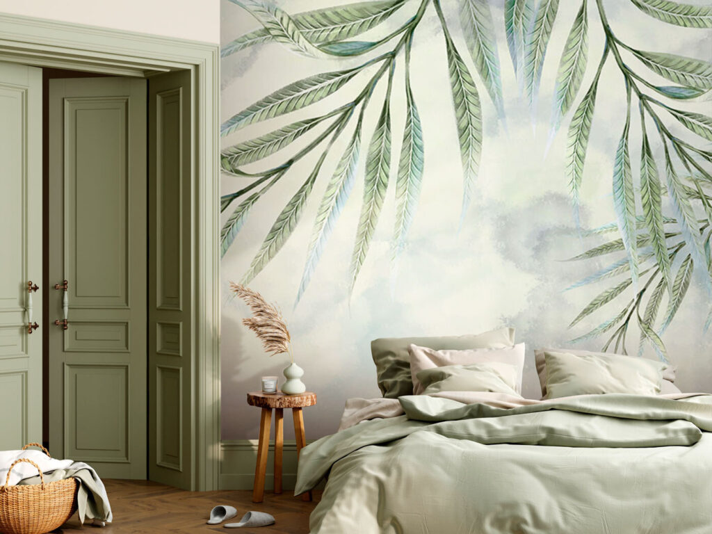 Hanging leaves on paint — interior 1