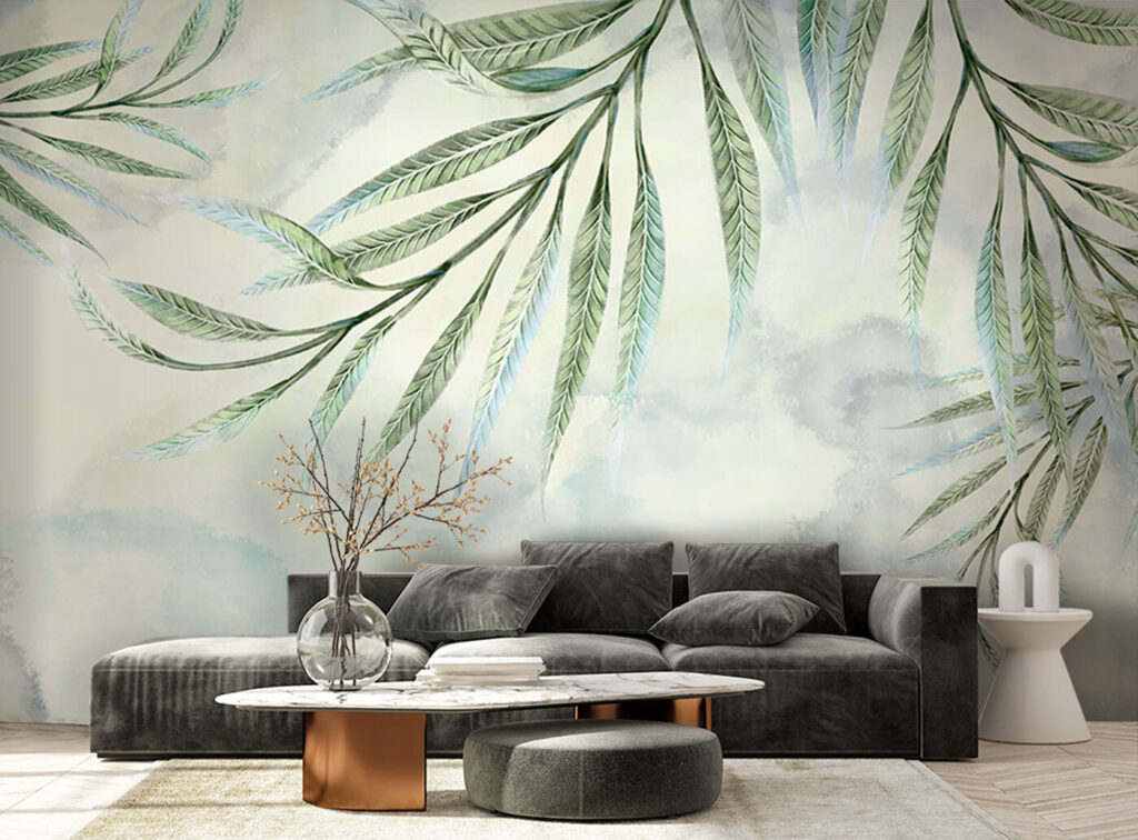 Hanging leaves on paint — interior 3