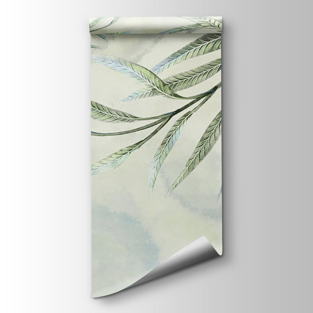 Hanging leaves on paint — product view