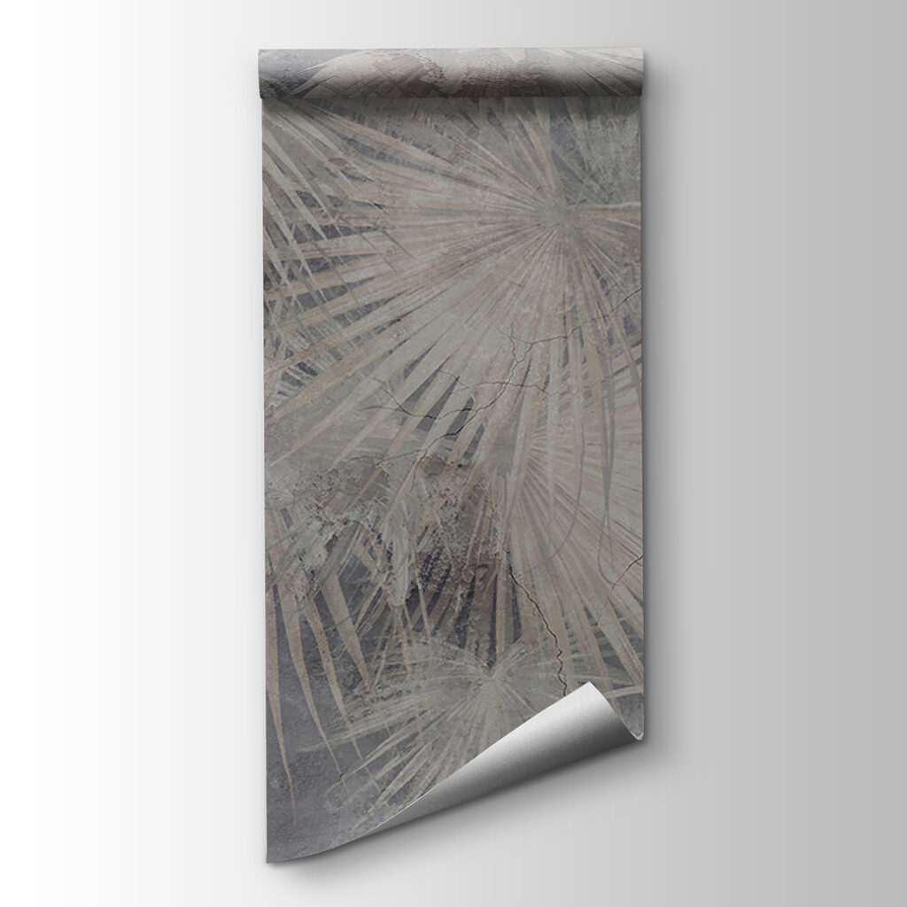 Palm fronds on grey — product view