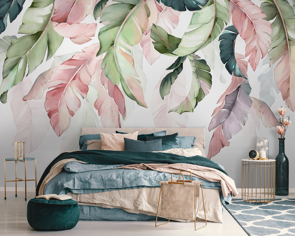 Pastel hanging leaves — interior 3