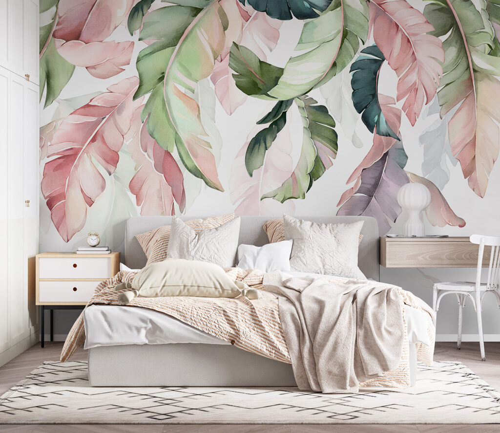 Pastel hanging leaves — interior 2