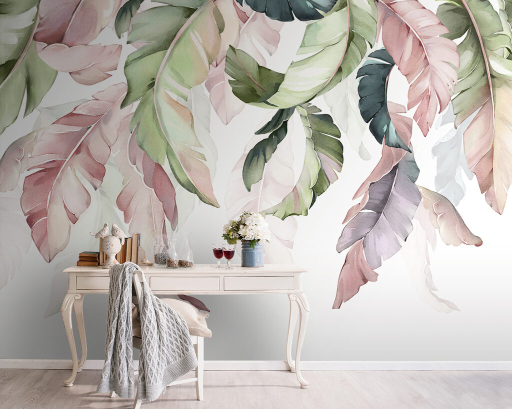 Pastel hanging leaves — interior 4