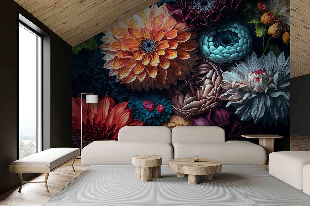 Dahlias in deep shadow — interior 5