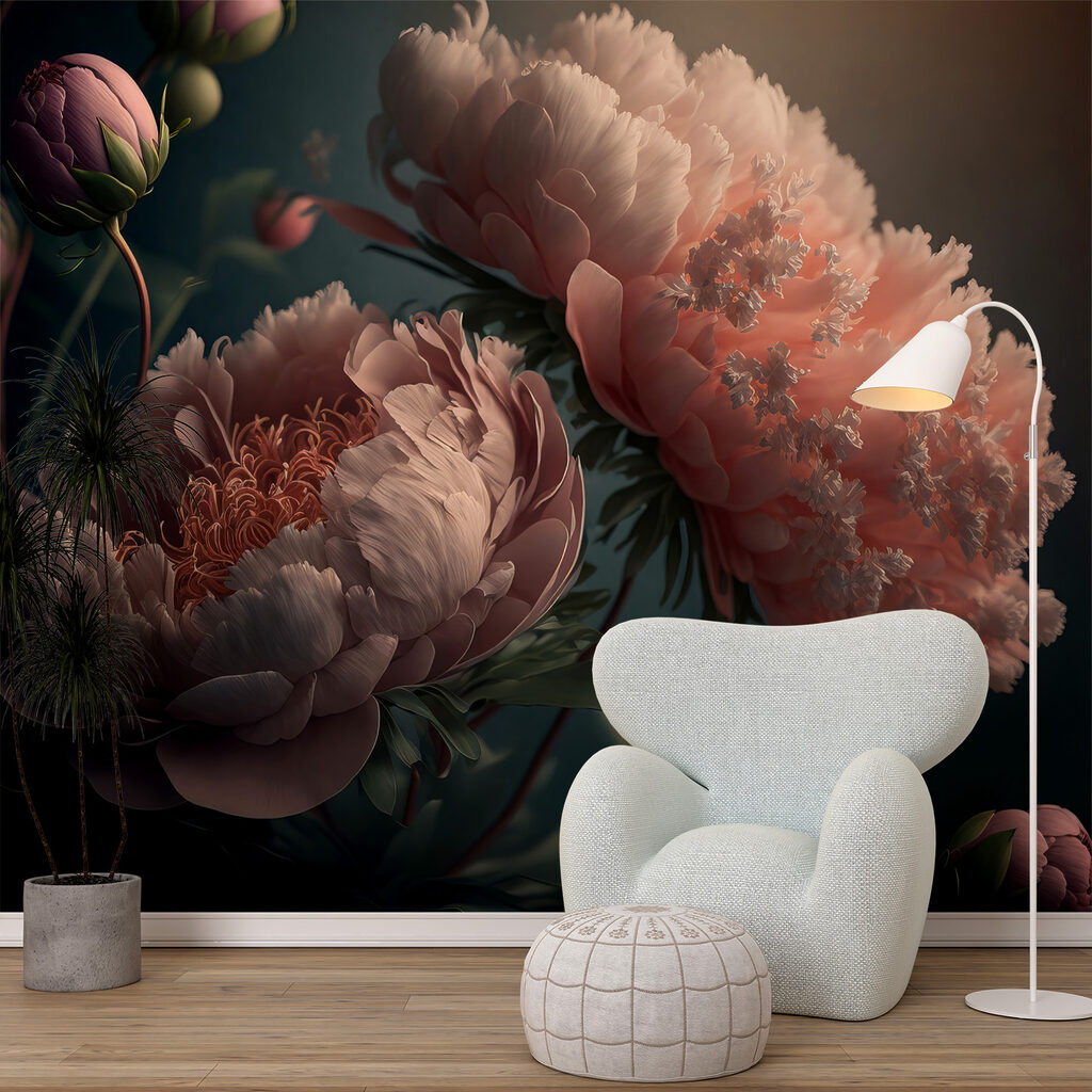 Old pink peonies — interior 4