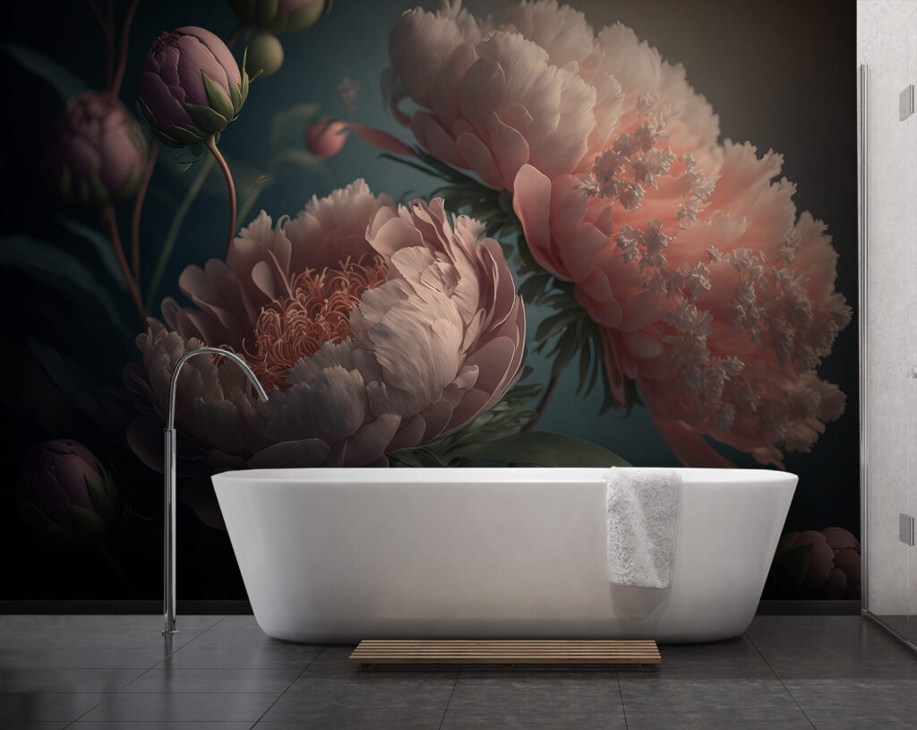 Old pink peonies — interior 2