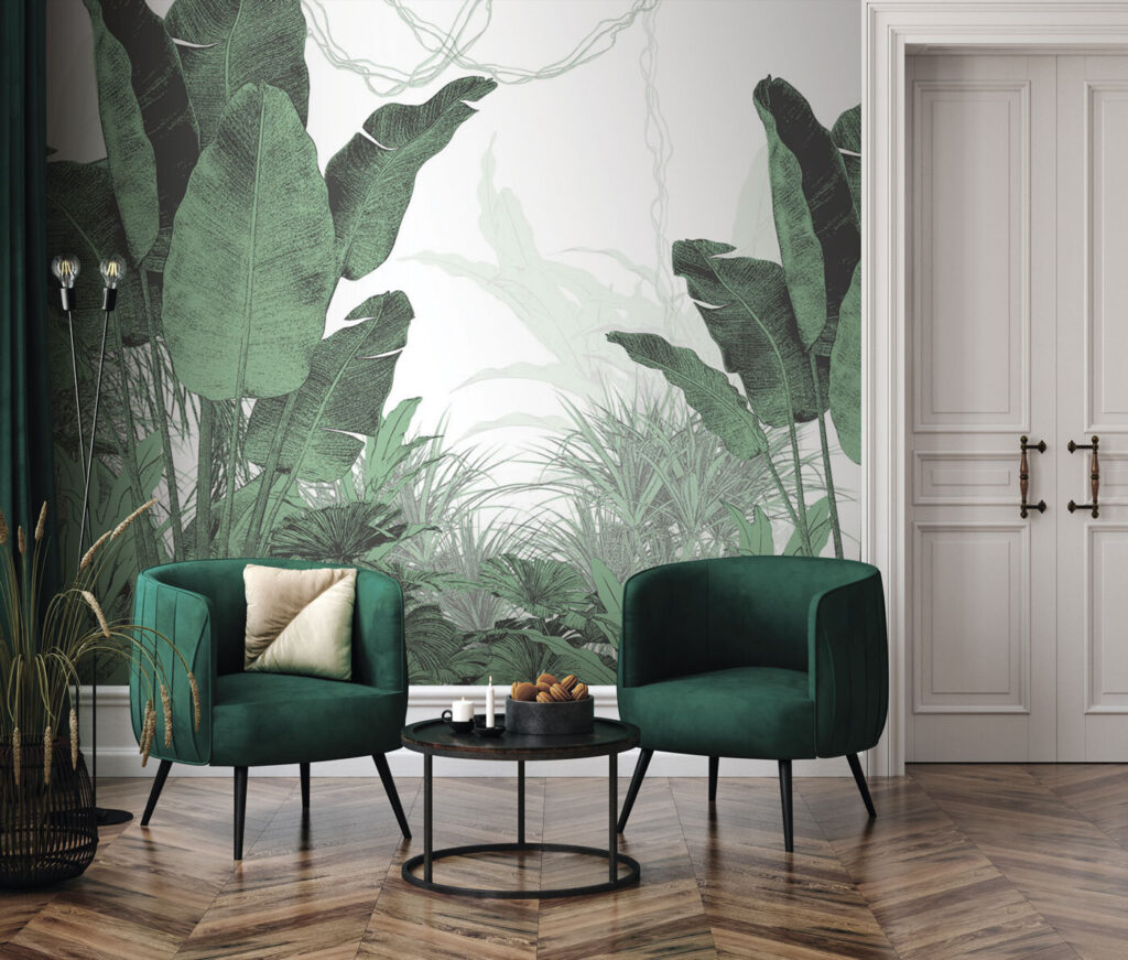 Green banana leaves — interior 2