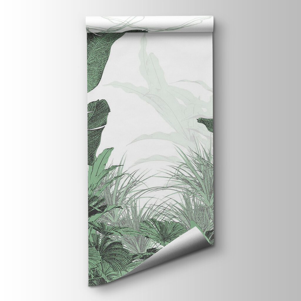 Green banana leaves — product view