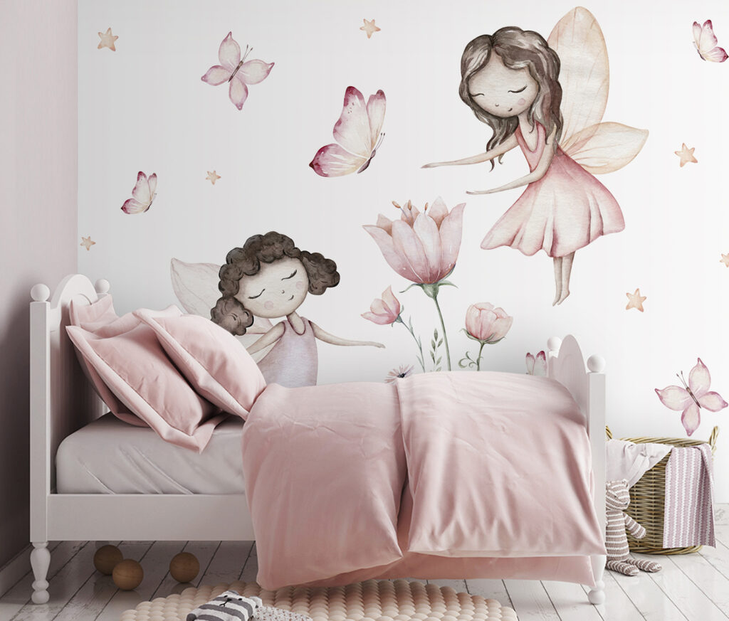 Two fairies among flowers — interior 1