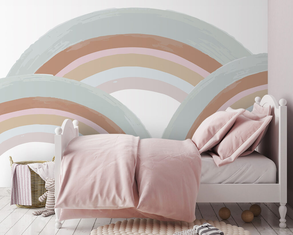 Rainbows in pastel streaks — interior 2