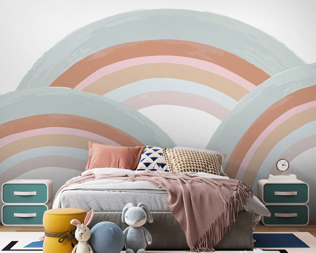 Rainbows in pastel streaks — interior 4