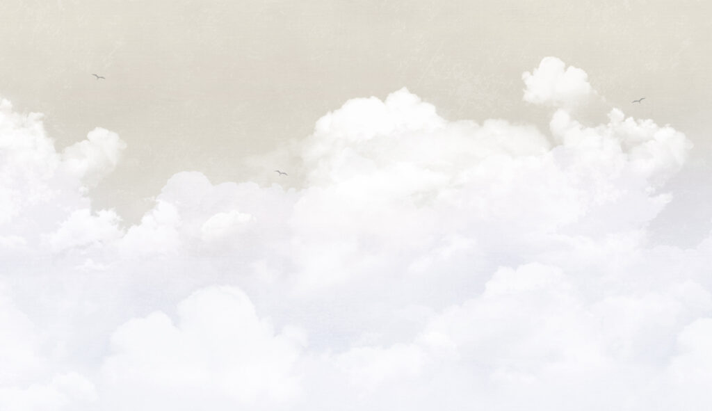 Clouds in soft pastels — full design