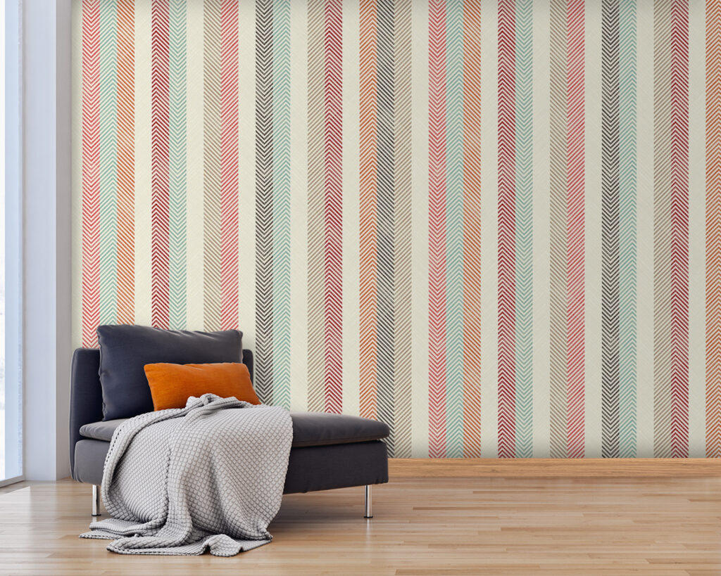Watercolour Stripes — interior 2