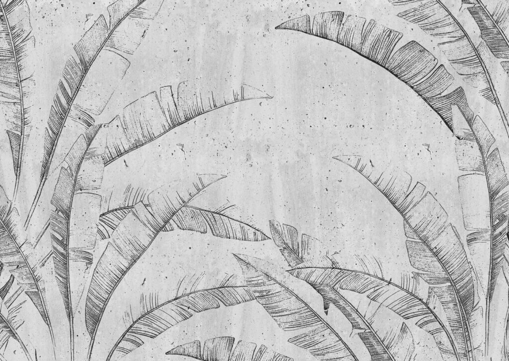 Banana leaves in lines — full design