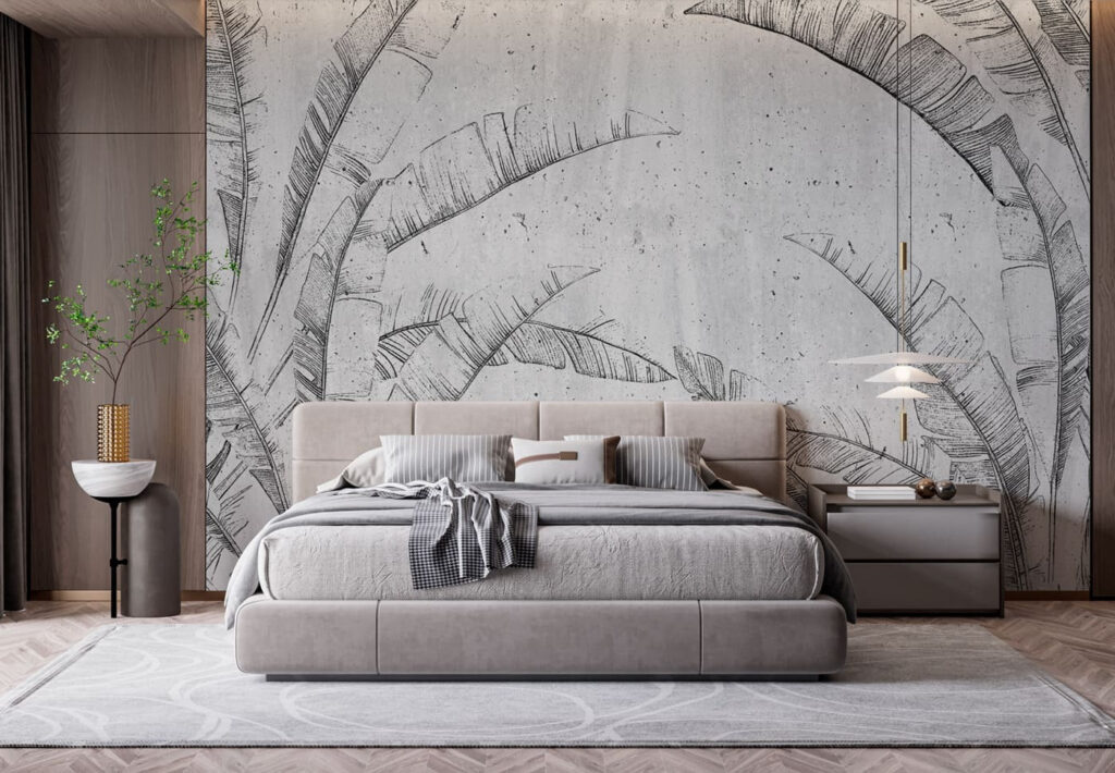 Banana leaves in lines — interior 1