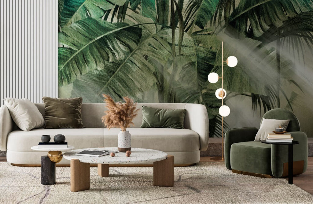 Light through jungle leaves — interior 1