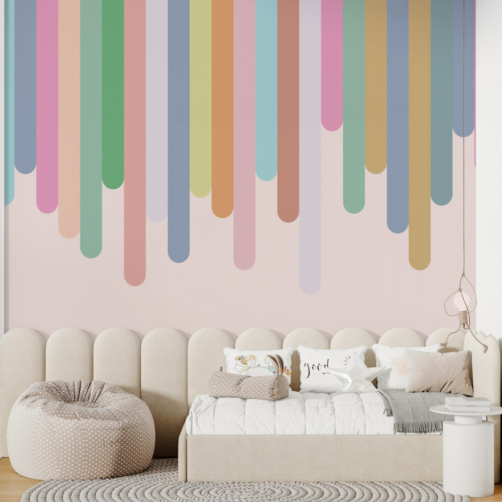 Pastel bands, round ends — interior 2