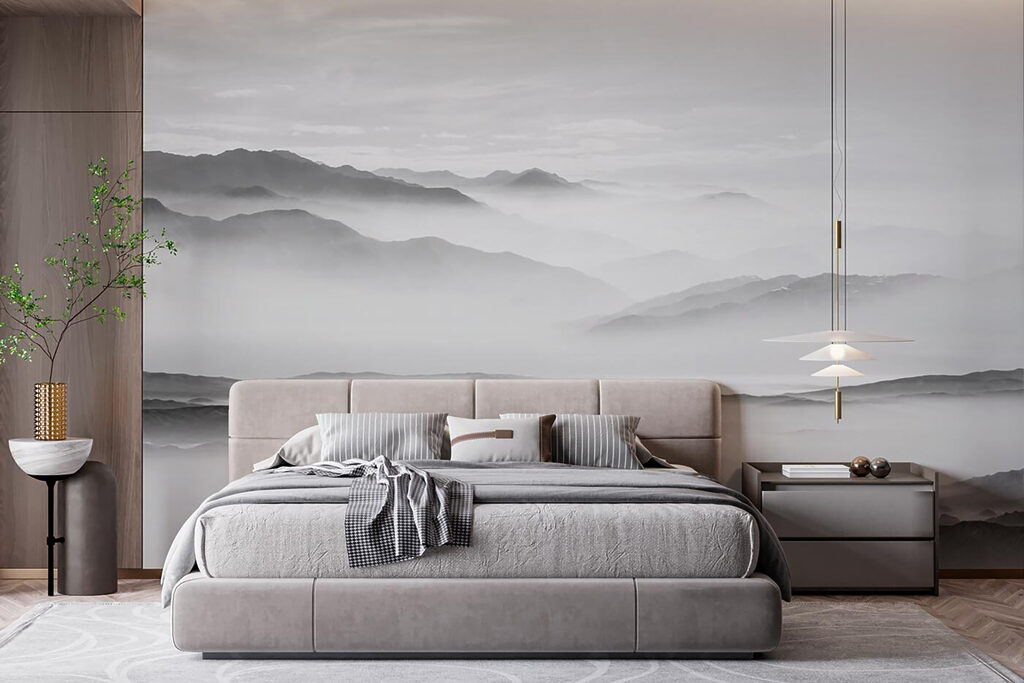 Grey mountains in mist — interior 5
