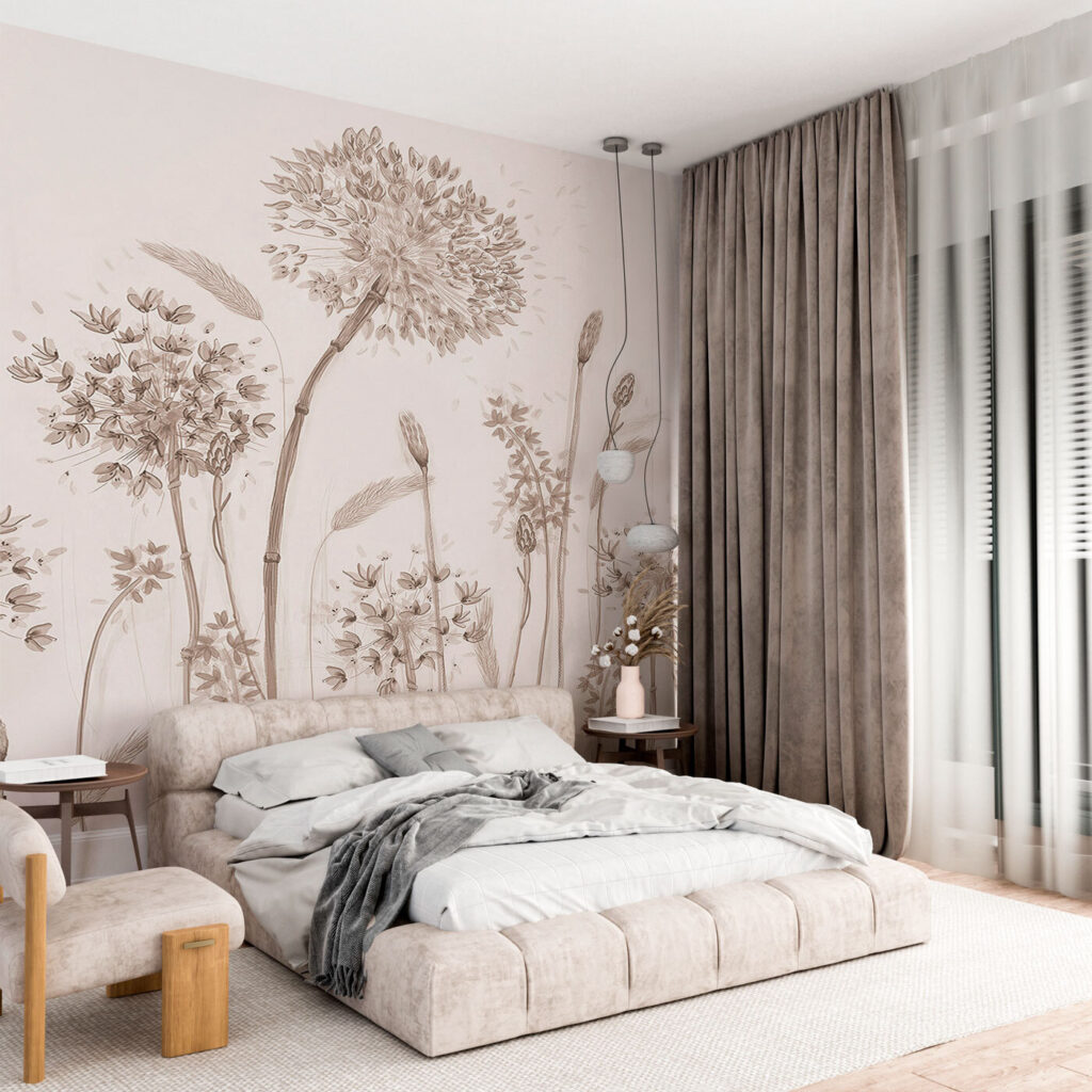 Flower stems in sand — interior 1