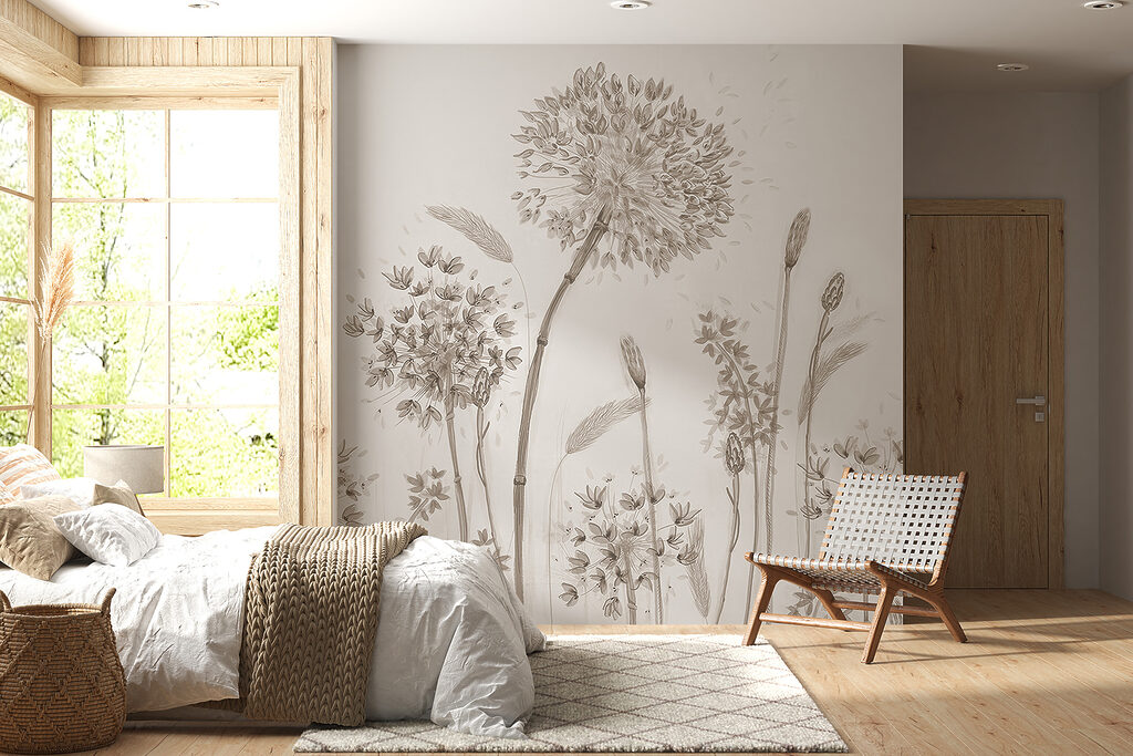 Flower stems in sand — interior 4