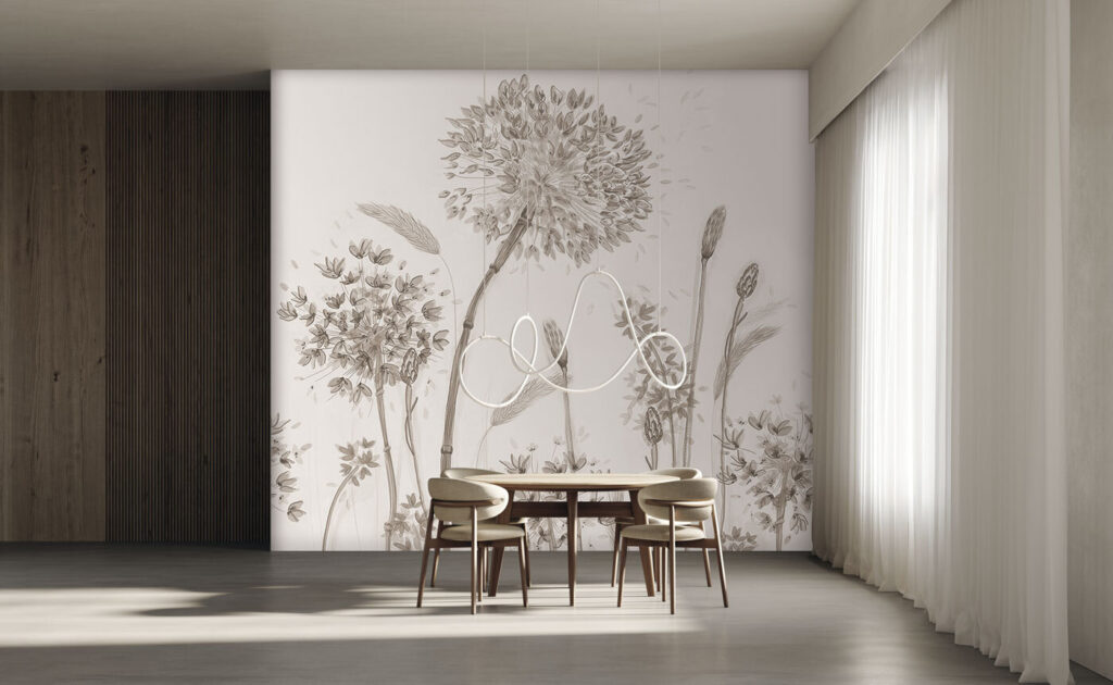 Flower stems in sand — interior 3