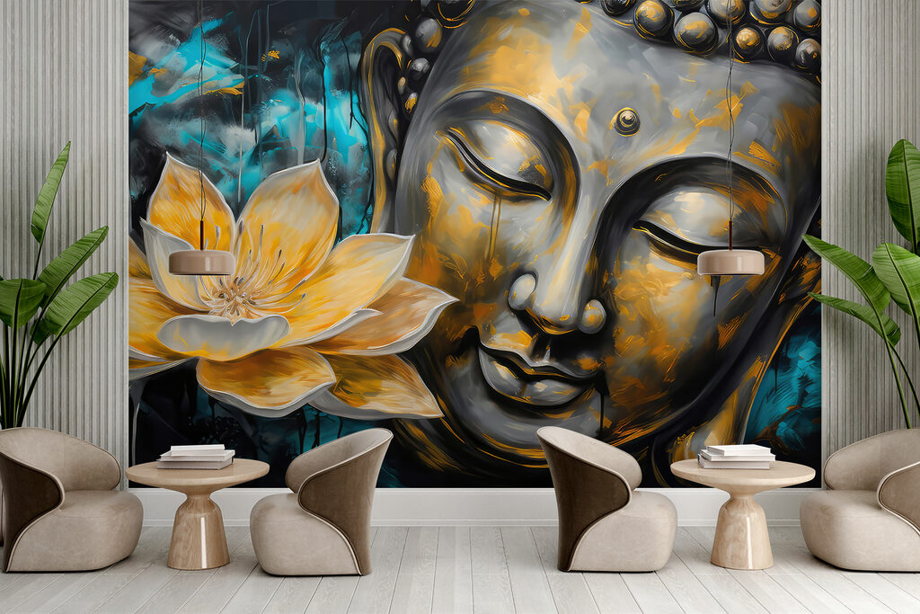Buddha with gold lotus — interior 4