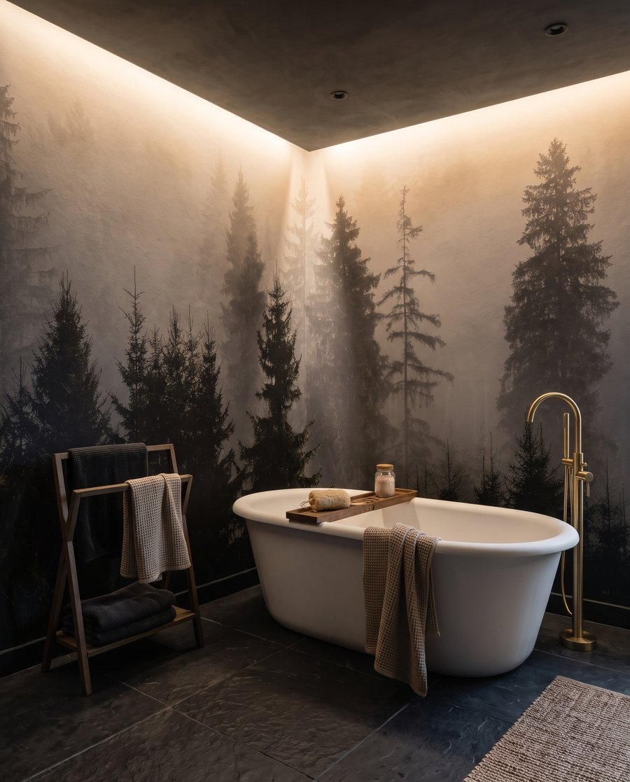 Forest at Dawn in an interior