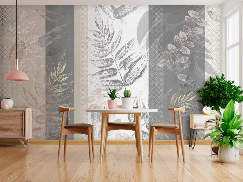 Sprigs over grey stripes — interior 3